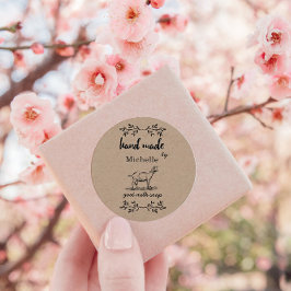 Handarbeit aus Ziegenmilch Runder Aufkleber