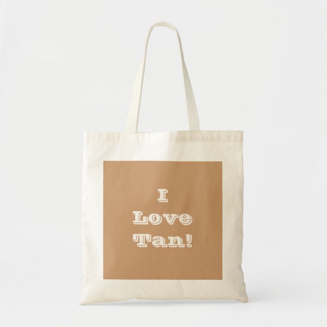 Handbag I Liebe Tan Tragetasche (Vorne)