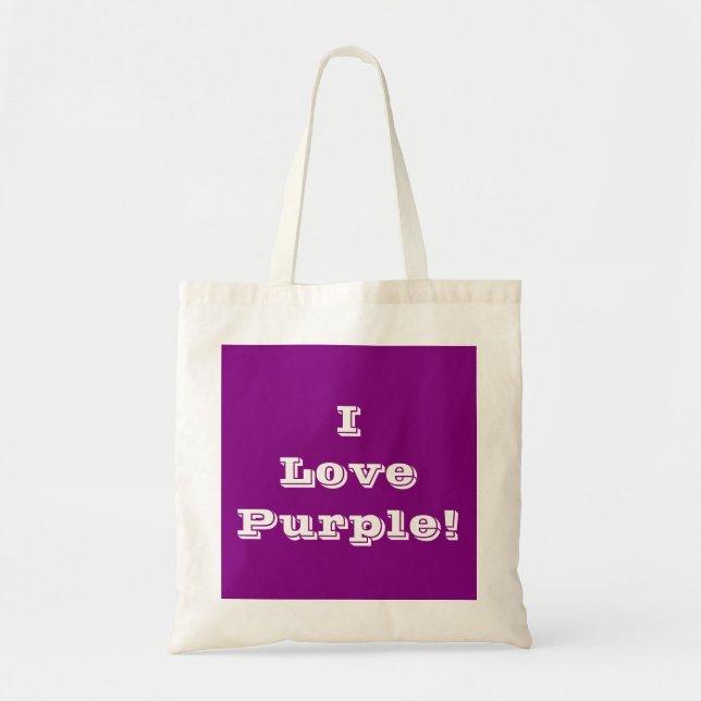 Handbag I Love Purple Tragetasche (Vorne)