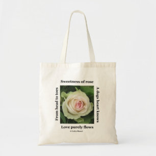 Handbag Poetische Rose von Ladee Basset Tragetasche