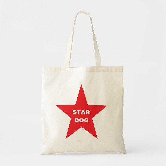 Handbag Star Hund auf Red Star Tragetasche (Vorne)