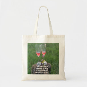 Handbag Wine Gedicht von Ladee Basset Tragetasche