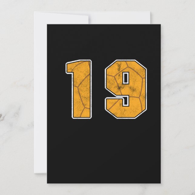 Handball 19. Geburtstagsfeier Sportgeschenk Einladung (Vorderseite)