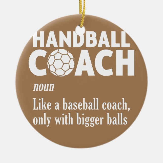 Handball Coach Handball Spieler Sportspiel Keramik Ornament (Vorne)