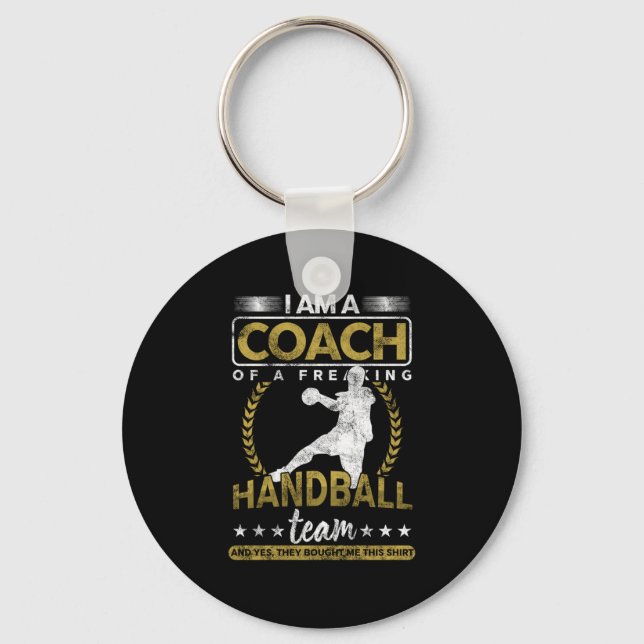 Handball Coach Throwing Team Sport Goal Gift Schlüsselanhänger (Vorderseite)