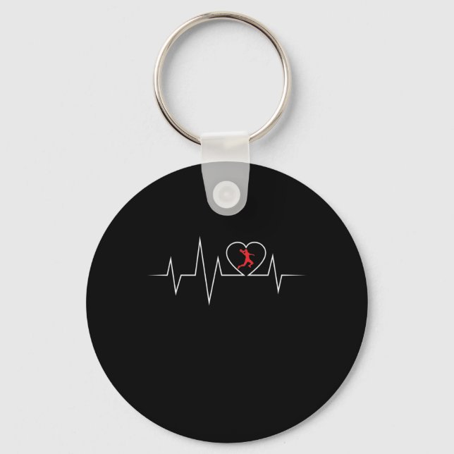 Handball EKG Liebe und Herzschlag Schlüsselanhänger (Vorderseite)