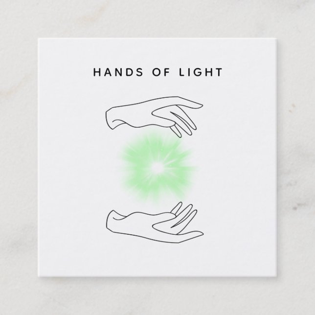 *~* Handball-Energie + Lichter Reiki Heilen Quadratische Visitenkarte (Vorderseite)