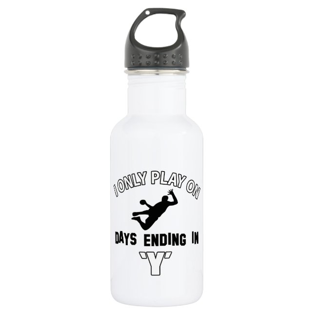 Handball Entwürfe Edelstahlflasche (Vorderseite)