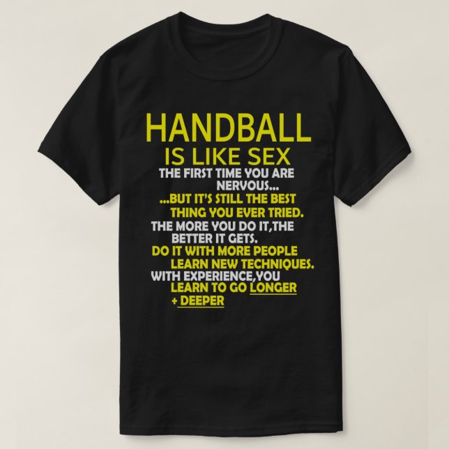 Handball Game Player Team Handball T-Shirt (Design vorne)