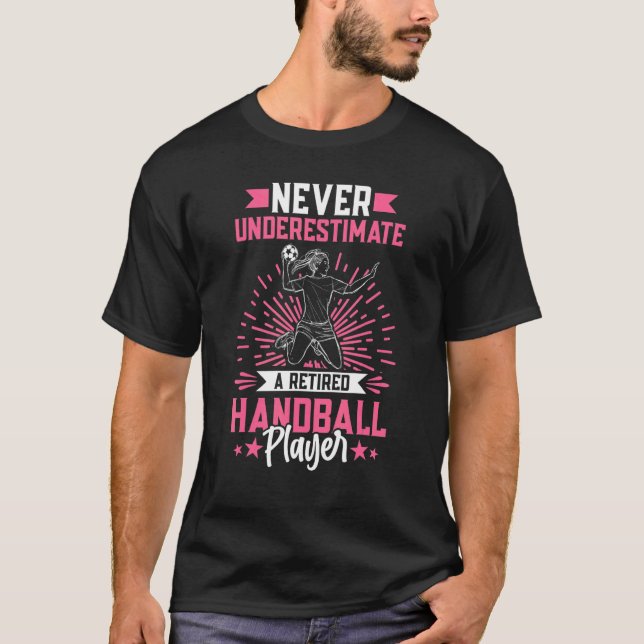 Handball-Grafik für Girls Women Handball Player T-Shirt (Vorderseite)