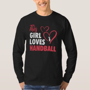 Handball-Grafik für Mädchen Frauen Kinder Handball T-Shirt