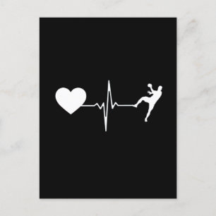 Handball Handball Handball Player Heartbeat Postkarte
