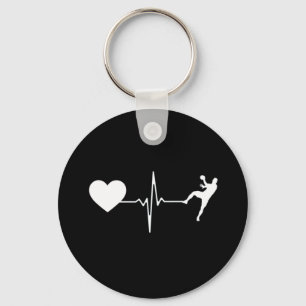 Handball Handball Handball Player Heartbeat Schlüsselanhänger