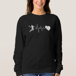 Handball Handball Handball Player Heartbeat Sweatshirt