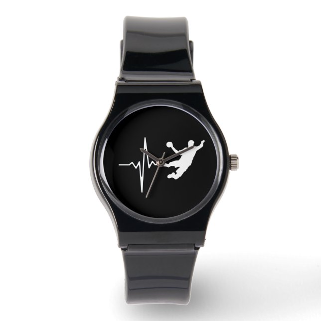 Handball - Handball Player Heartbeat Armbanduhr (Vorderseite)