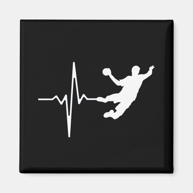 Handball - Handball Player Heartbeat Magnet (Vorne)