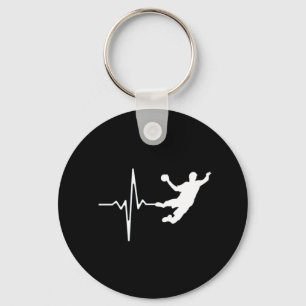 Handball - Handball Player Heartbeat Schlüsselanhänger