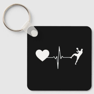 Handball Handballspieler Herzschlag Schlüsselanhänger