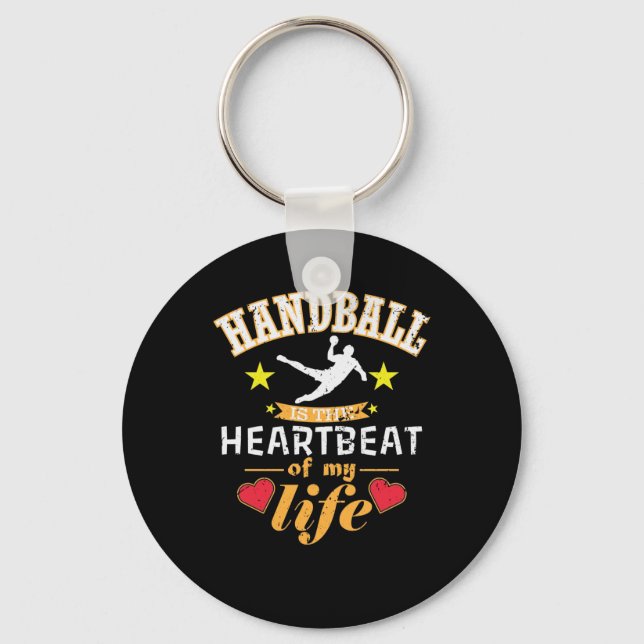 Handball "Herzschlag meines Lebens" Schlüsselanhänger (Vorderseite)