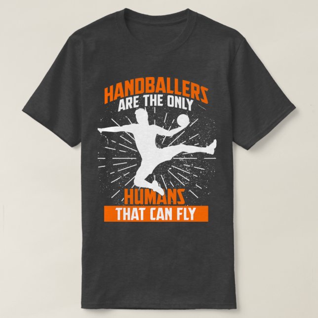 Handball Hobby Flying Spaß T-Shirt (Design vorne)