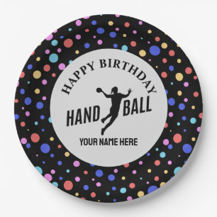 Handball-Mädchen Geburtstag, Handball-Spielerin Ge Pappteller