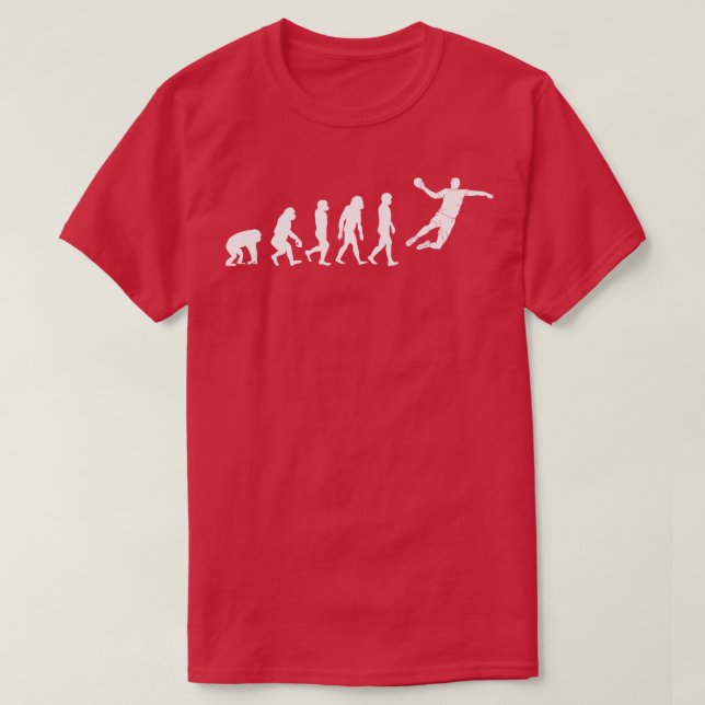Handball Männer Evolution Sportgeschenk T-Shirt (Design vorne)