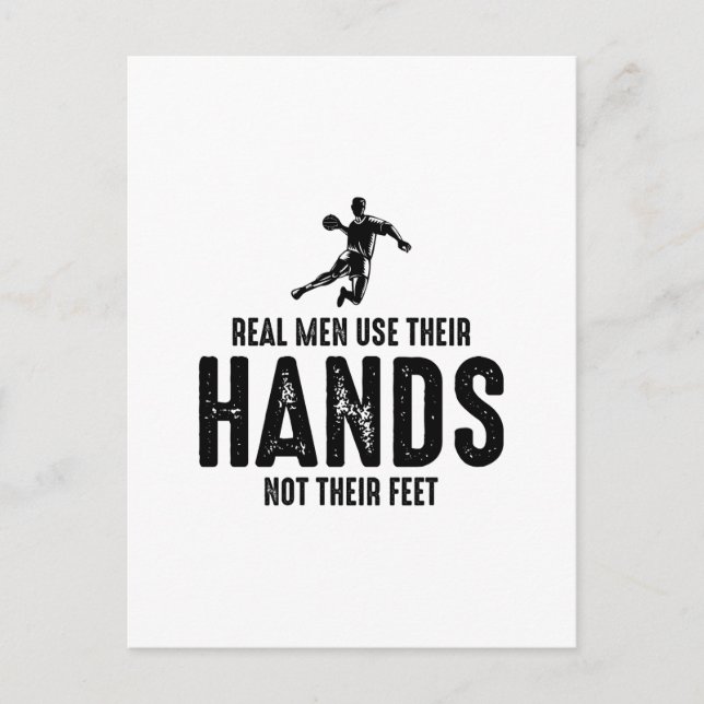 Handball Player Sport Team Handballer Funny Sprich Postkarte (Vorderseite)
