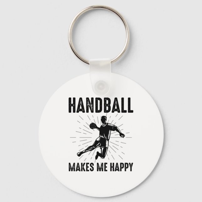 Handball Player Sport Team Handballer Funny Sprich Schlüsselanhänger (Vorderseite)
