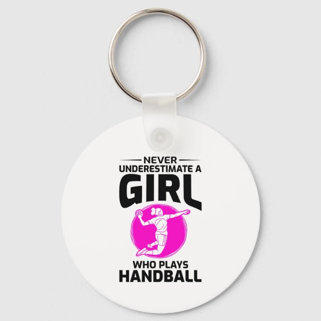 Handball Player Sport Team Handballer Funny Sprich Schlüsselanhänger (Vorderseite)