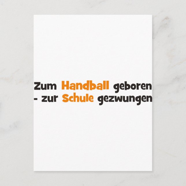 Handball Postkarte (Vorderseite)