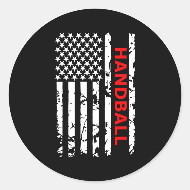 Handball Runder Aufkleber (Vorderseite)