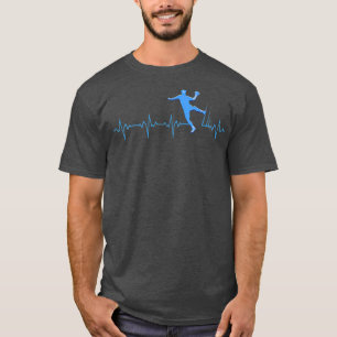 Handball-Spieler heartpulse EKG ball aim T-Shirt