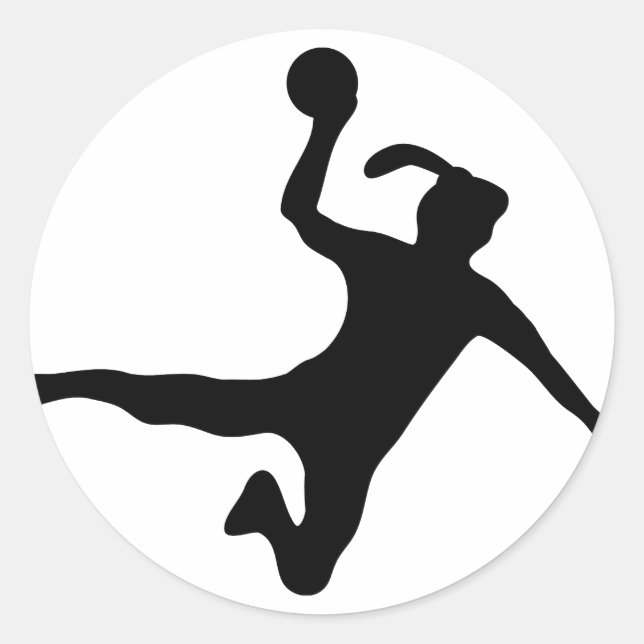 Handball spielerin Frauenhandball Runder Aufkleber (Vorderseite)