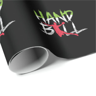Handball Sprungwurf Geschenkpapier