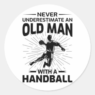 Handball Team Sport Innensport Torwart Runder Aufkleber
