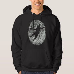 Handballspieler I Fingerabdruck Ball Team Hoodie