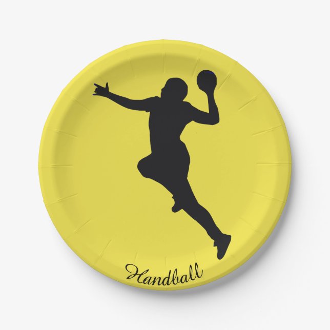 Handballspieler Pappteller (Vorderseite)