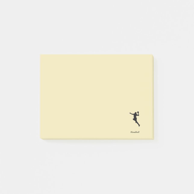 Handballspieler Post-it Klebezettel (Vorderseite)