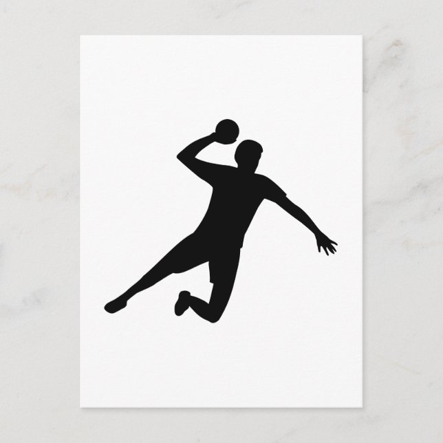 Handballspieler Postkarte (Vorderseite)