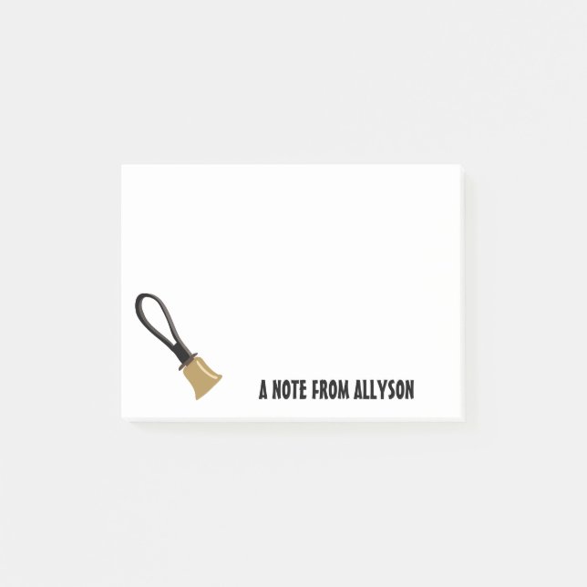 Handbell Choir Ringers Spieler Personalisiert Post-it Klebezettel (Vorderseite)