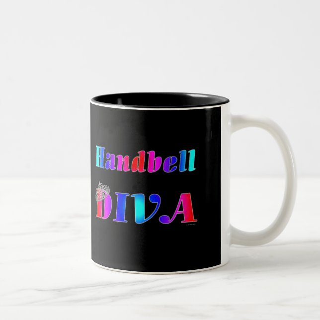 Handbell-Diva Zweifarbige Tasse (Rechts)