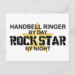 Handbell RInger Rock Star by Night Postkarte
