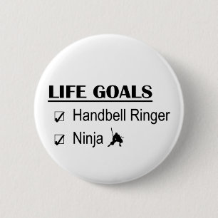 Handbell-Wecker Ninja Leben-Ziele Button