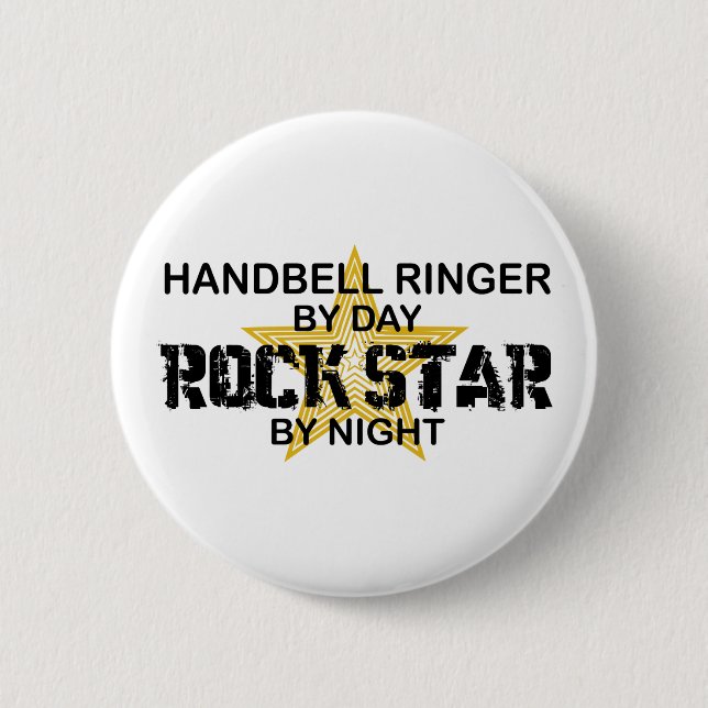 Handbell-Wecker-Rockstar bis zum Nacht Button (Vorderseite)