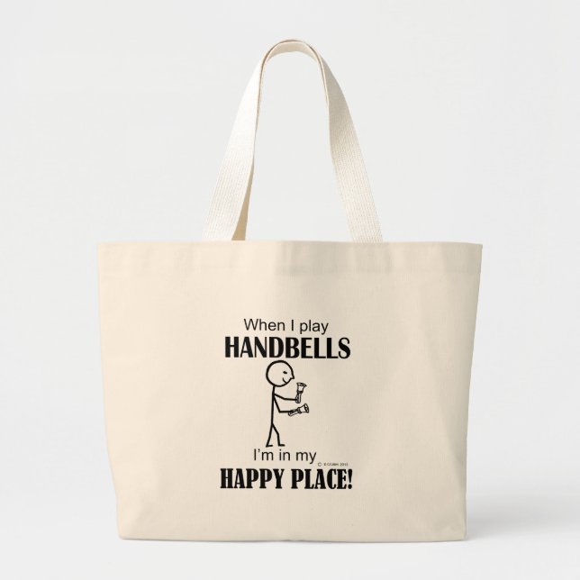 Handbells Happy Place Jumbo Stoffbeutel (Vorne)