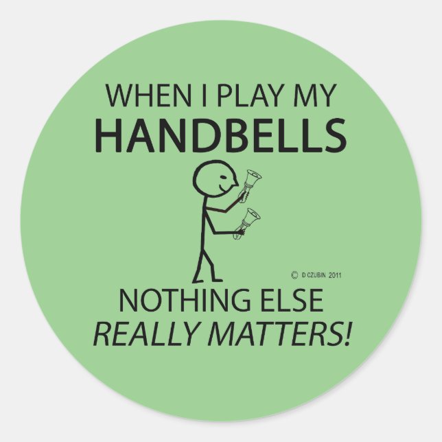 Handbells Nichts anderes zählt klassische Round-St Runder Aufkleber (Vorderseite)