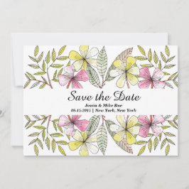 handbemalte Blume Save The Date
