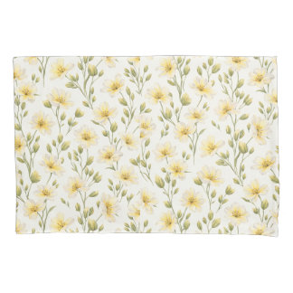 Handbemalte Blumen-Kissenhülle Kissenbezug