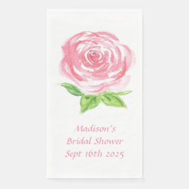 Handbemalte Loose Wasserfarbe Rose Floral Serviette