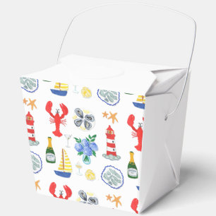 Handbemalte Nantucket Themen To-Go-Boxen Geschenkschachtel